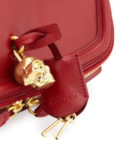 Læder clutch med lynlås